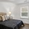 a bed in a room